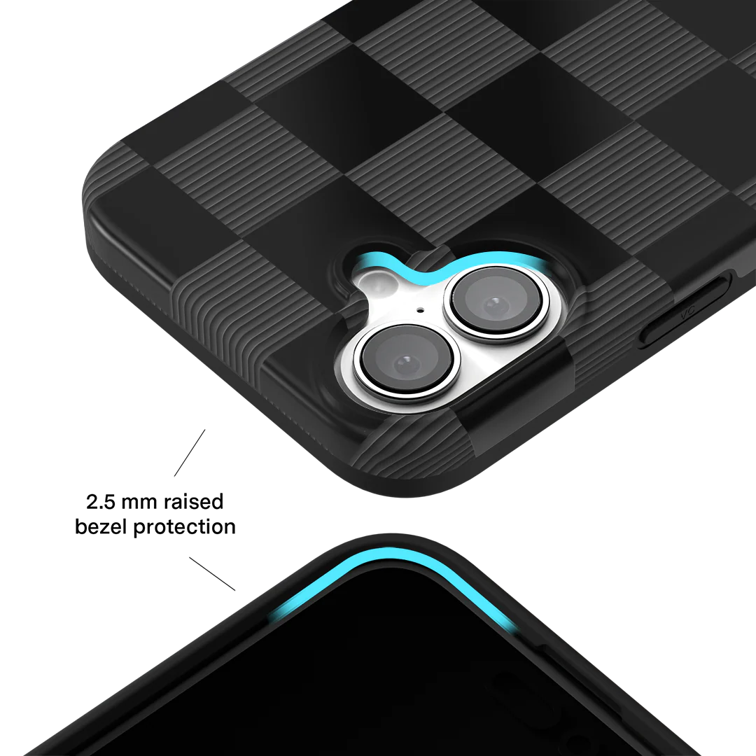 Noir Vibe Checkered iPhone Case - Image 97