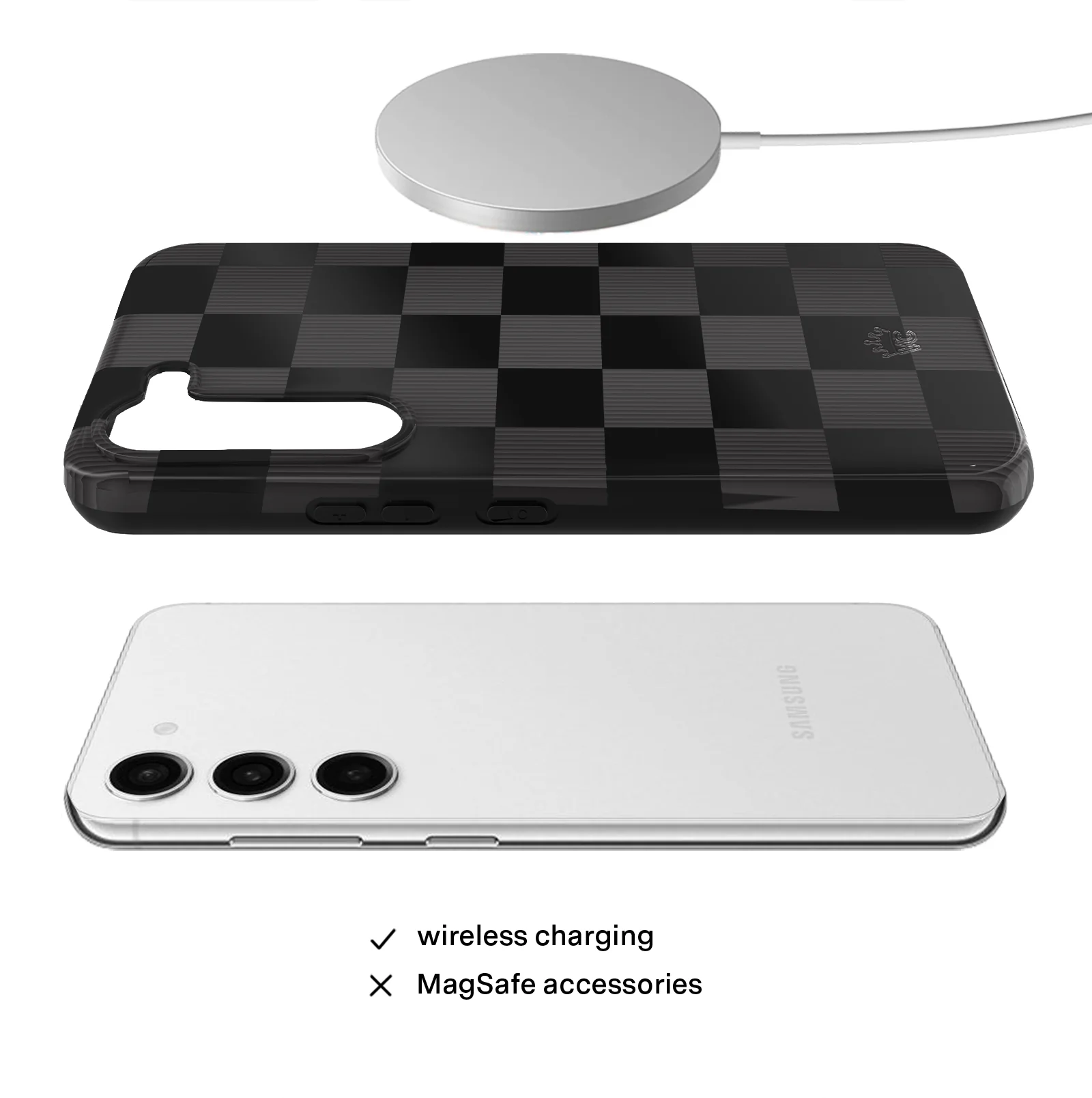 Noir Vibe Checkered Samsung Case - Image 24