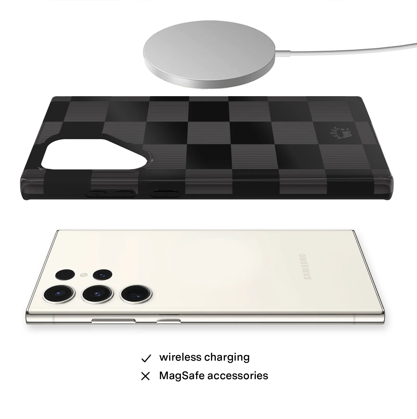 Noir Vibe Checkered Samsung Case - Image 44