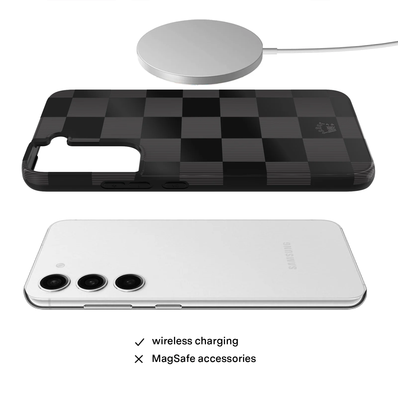 Noir Vibe Checkered Samsung Case - Image 48
