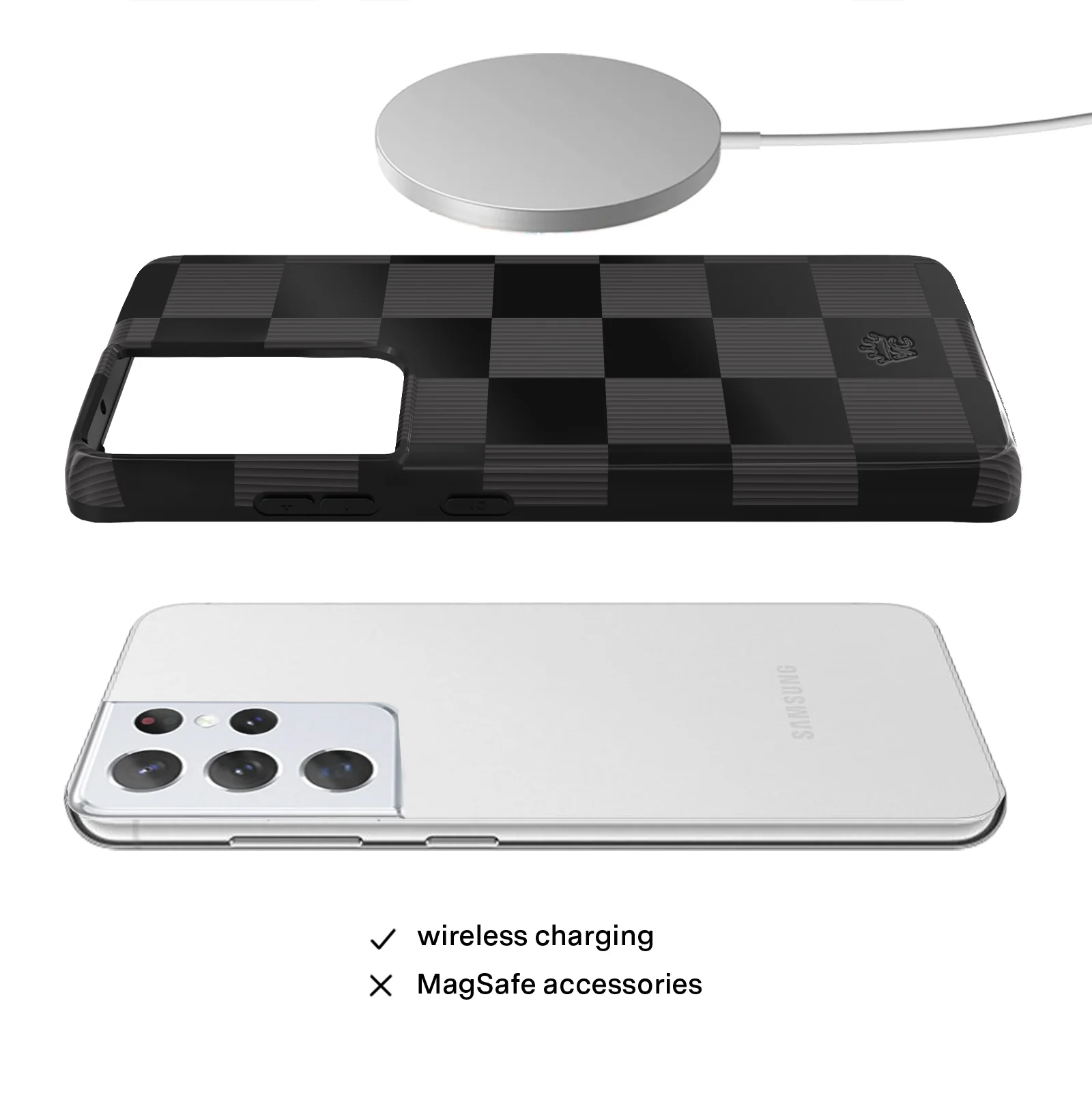 Noir Vibe Checkered Samsung Case - Image 58