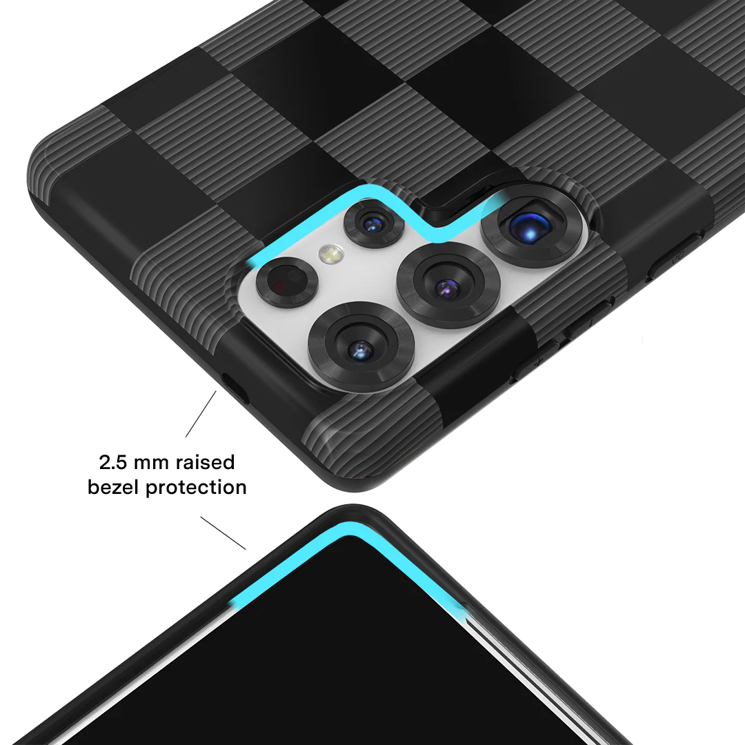 Noir Vibe Checkered Samsung Case - Image 60