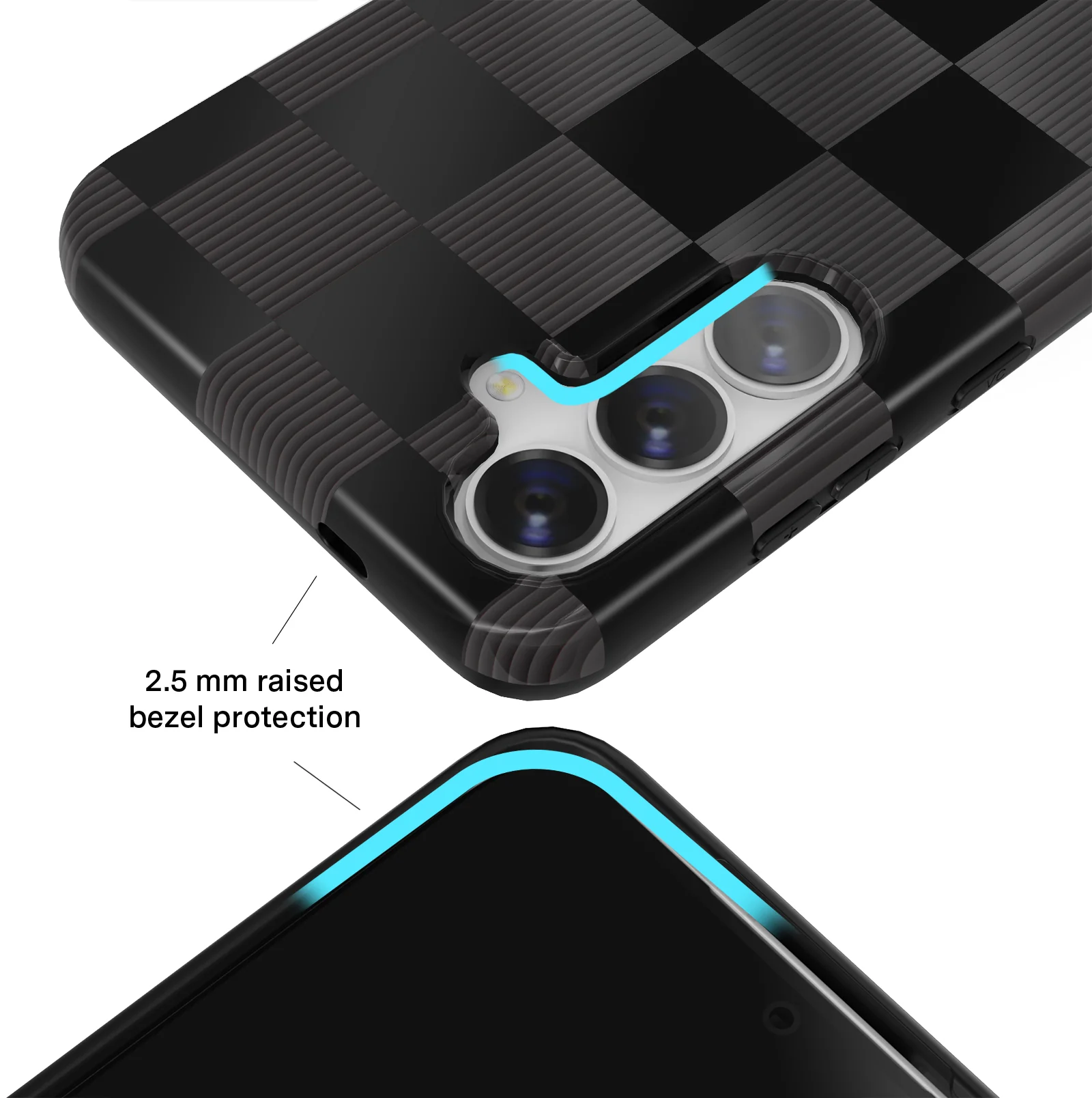 Noir Vibe Checkered Samsung Case - Image 7