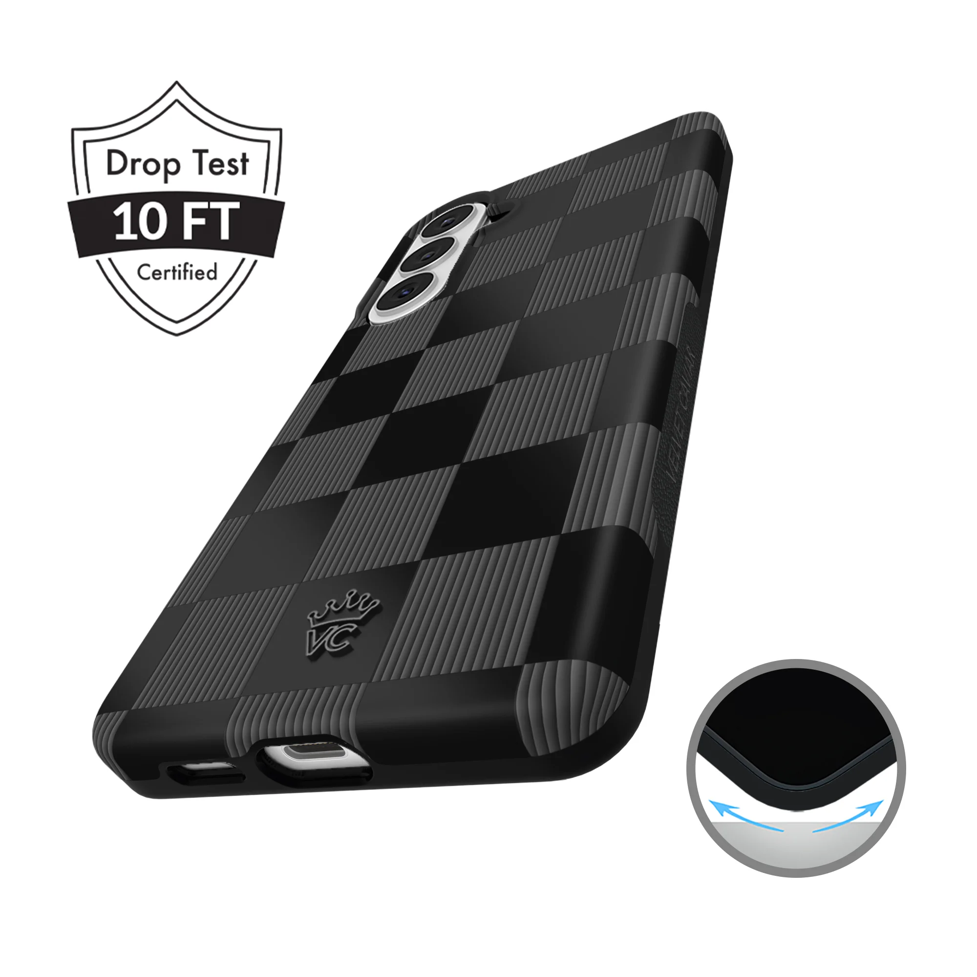 Noir Vibe Checkered Samsung Case - Image 80