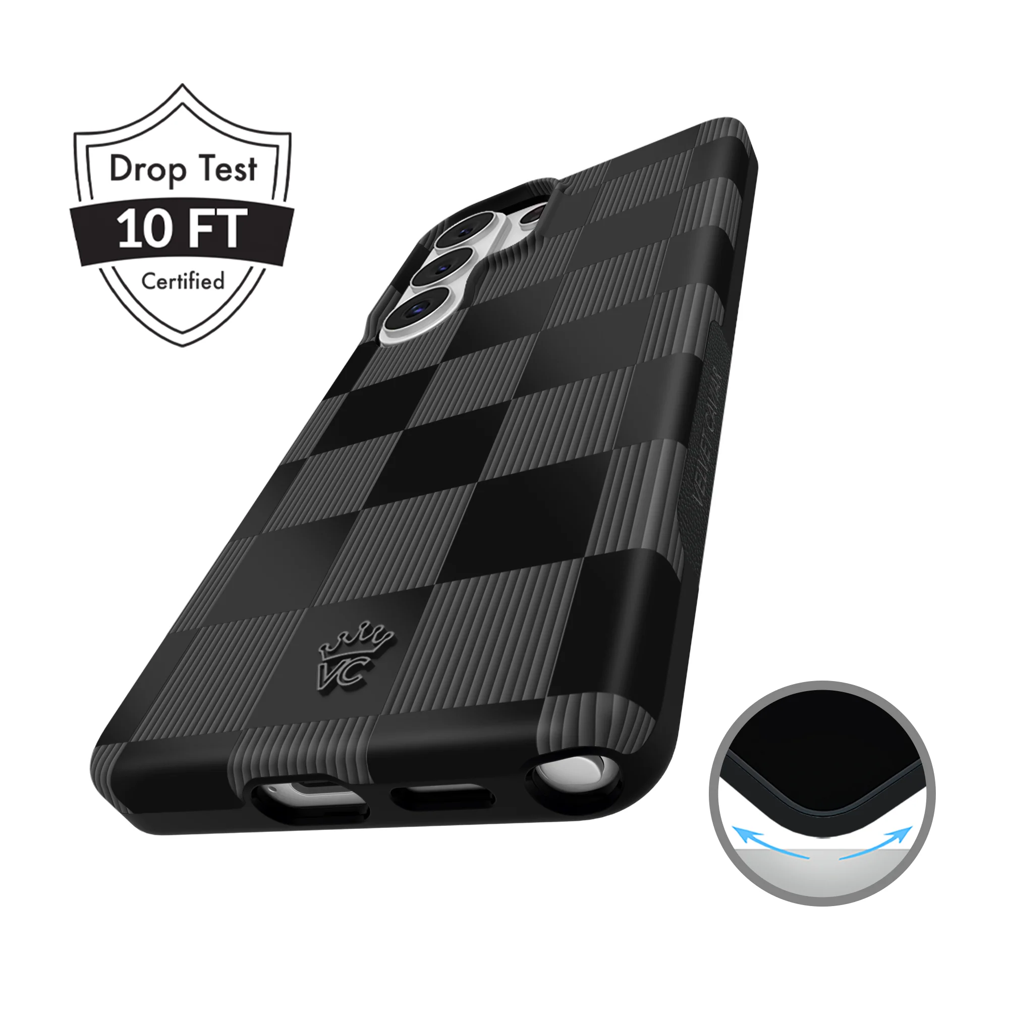 Noir Vibe Checkered Samsung Case - Image 85
