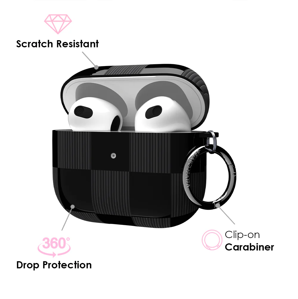 Noir Vibe Checkered AirPod Case - Image 13