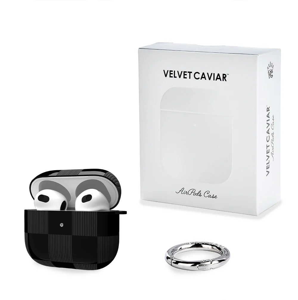 Noir Vibe Checkered AirPod Case - Image 15