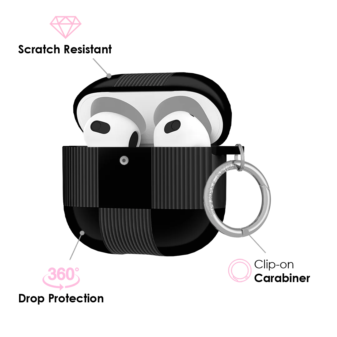 Noir Vibe Checkered AirPod Case - Image 18