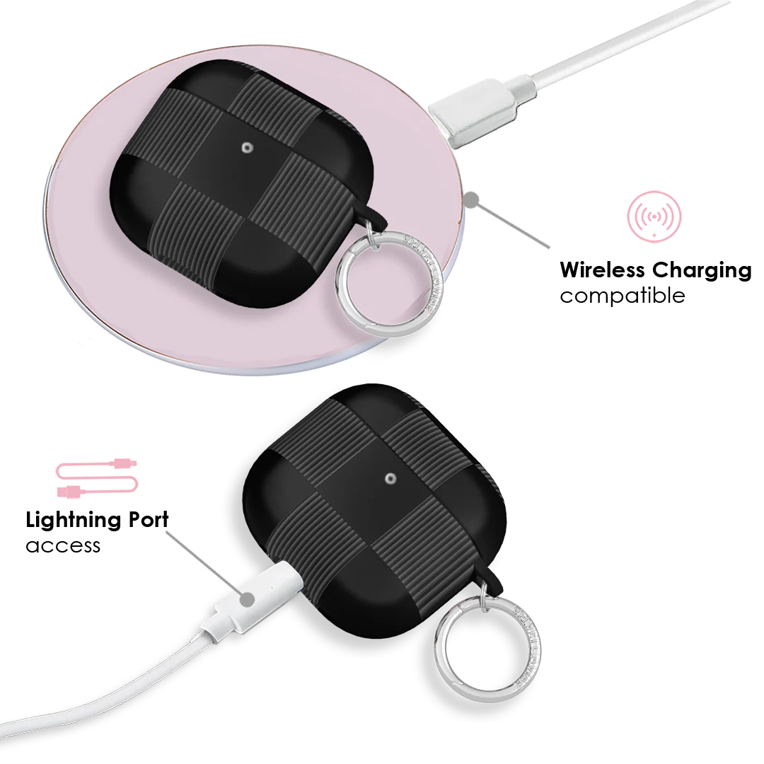 Noir Vibe Checkered AirPod Case - Image 19