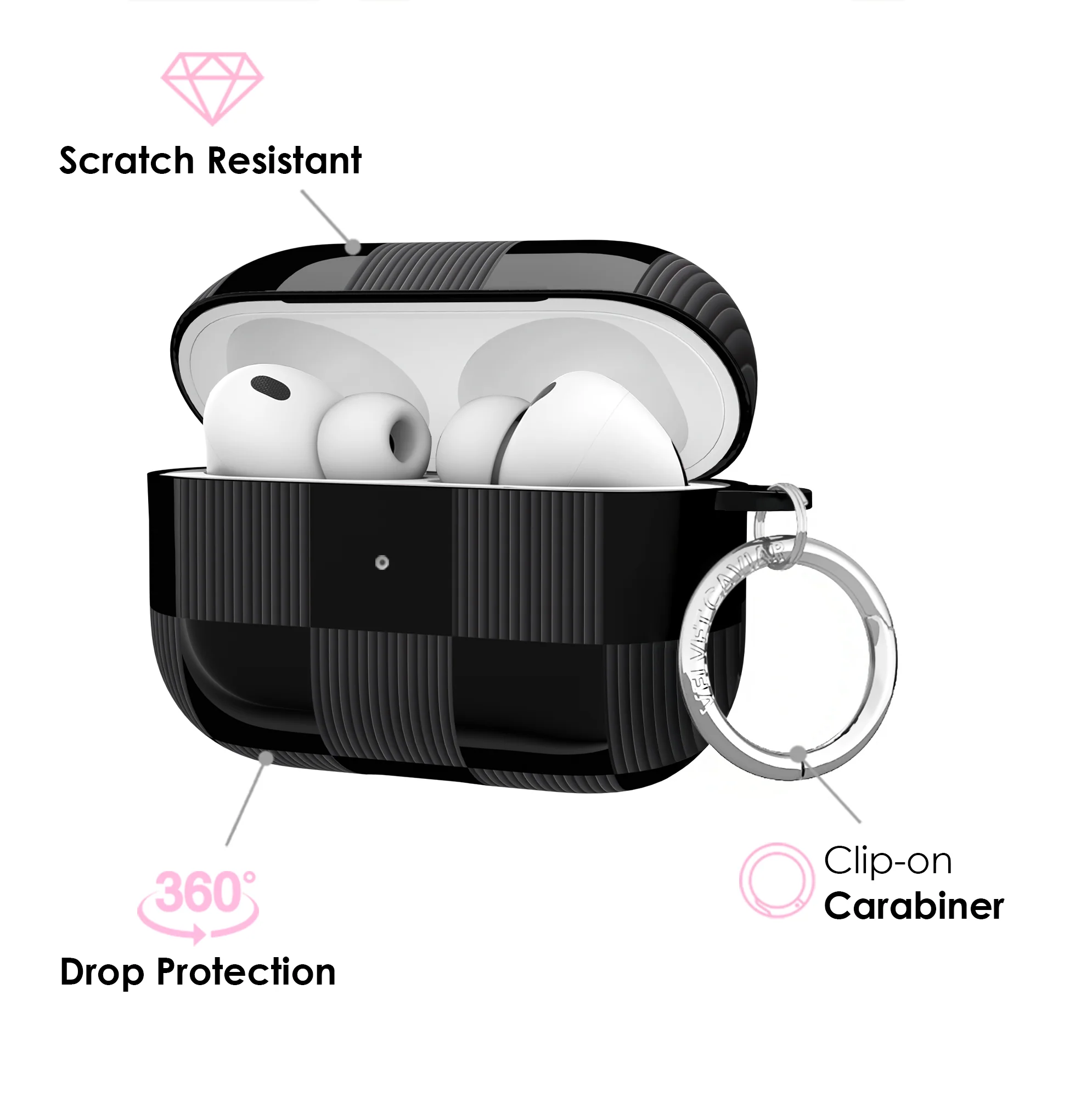 Noir Vibe Checkered AirPod Case - Image 24