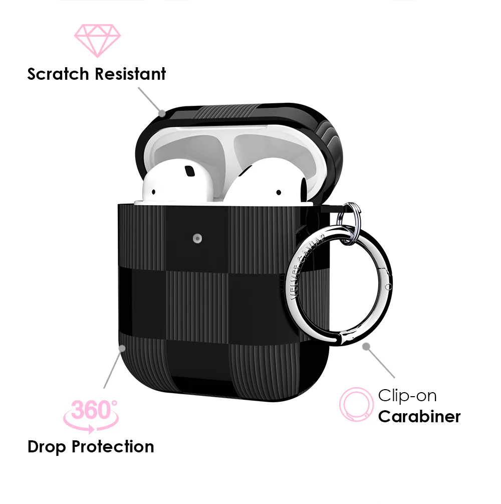 Noir Vibe Checkered AirPod Case - Image 3
