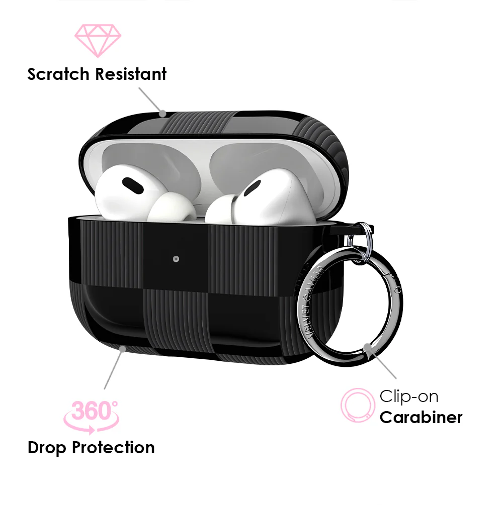 Noir Vibe Checkered AirPod Case - Image 8