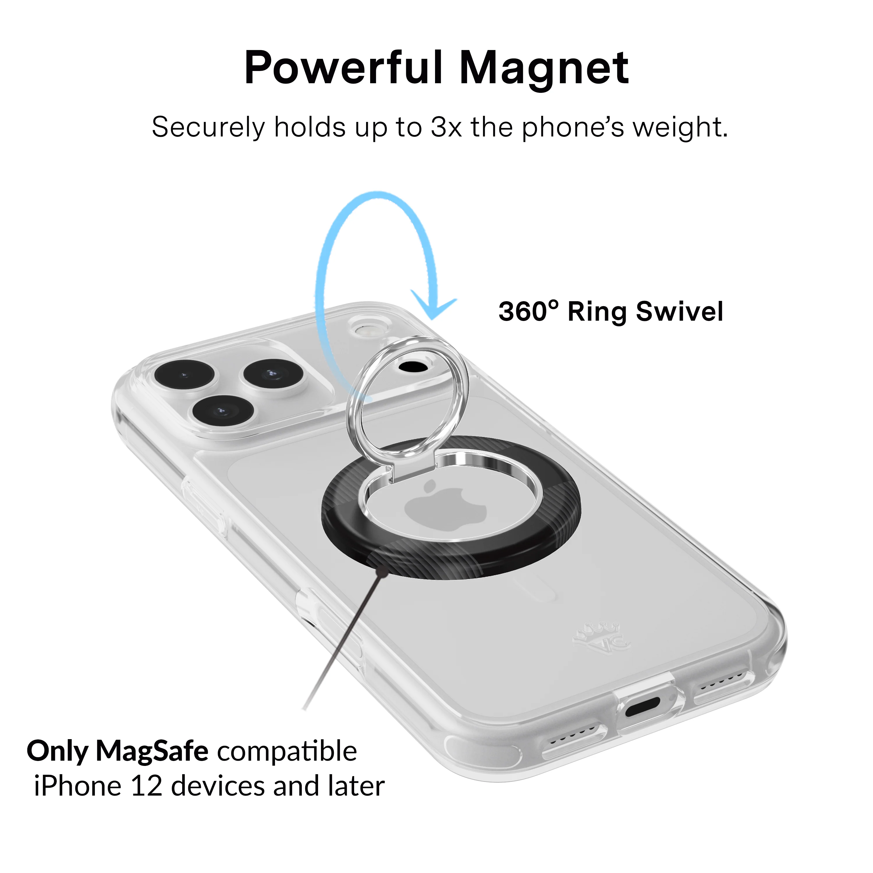 Noir Vibe Checkered MagSafe Grip Ring - Image 2