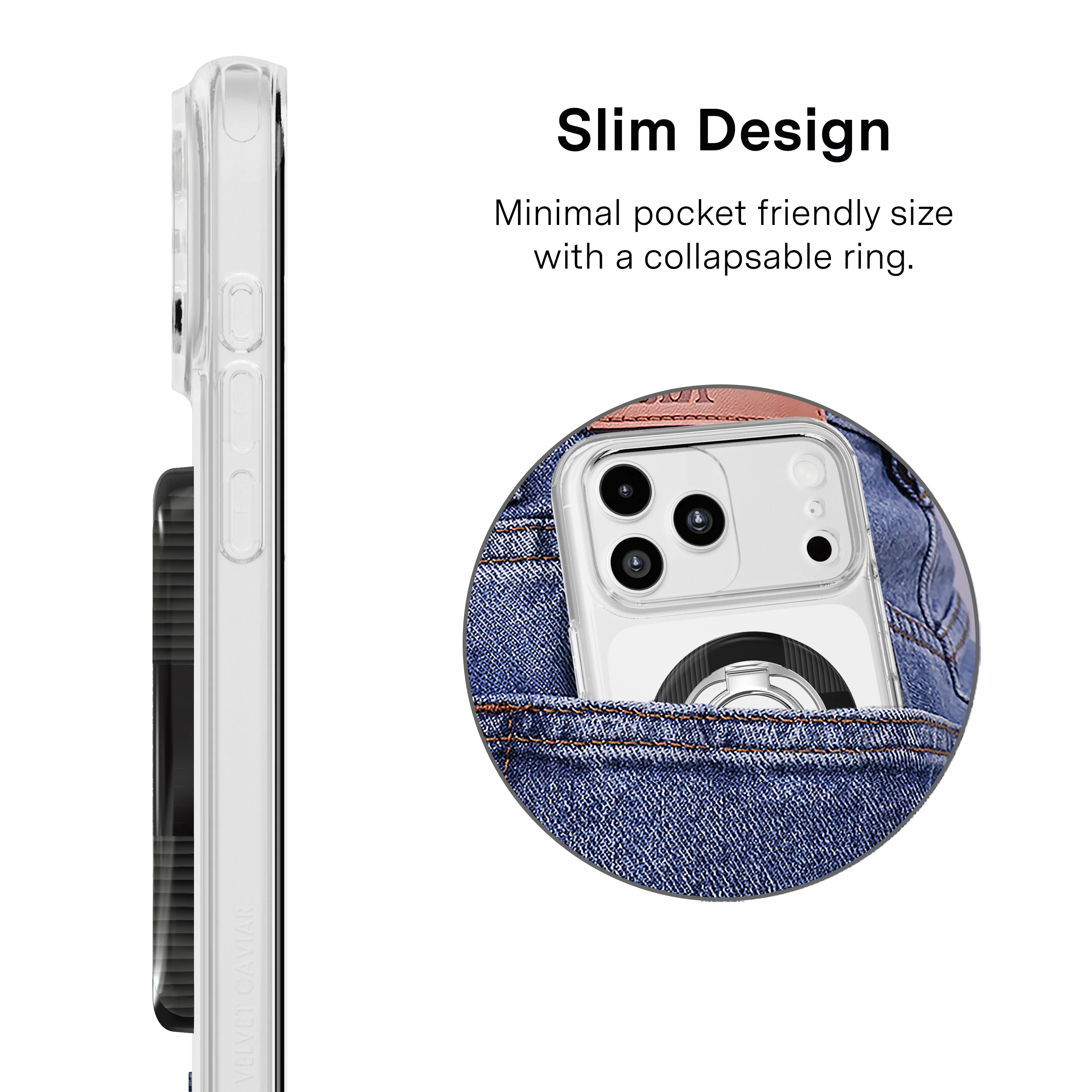 Noir Vibe Checkered MagSafe Grip Ring - Image 3