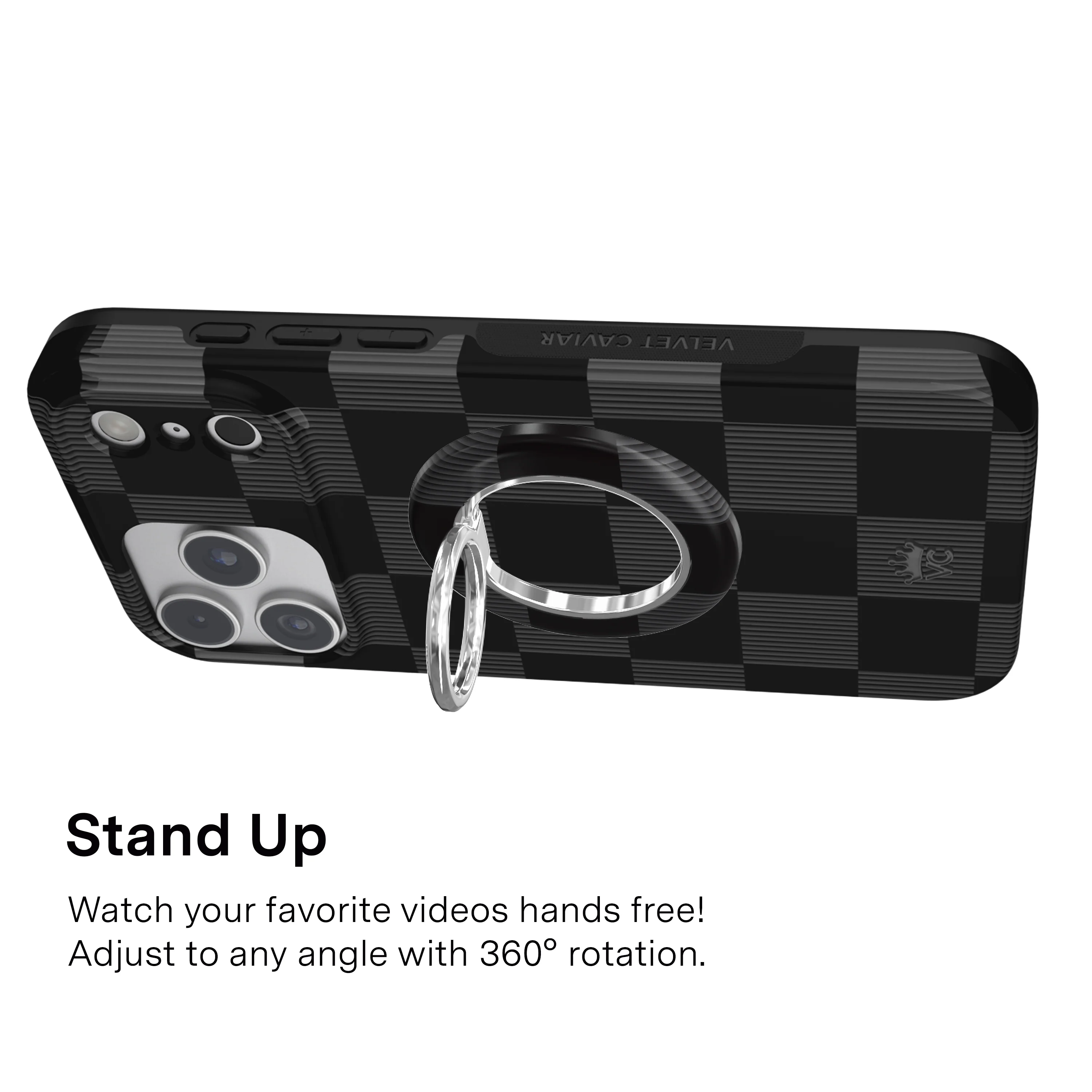 Noir Vibe Checkered MagSafe Grip Ring - Image 4