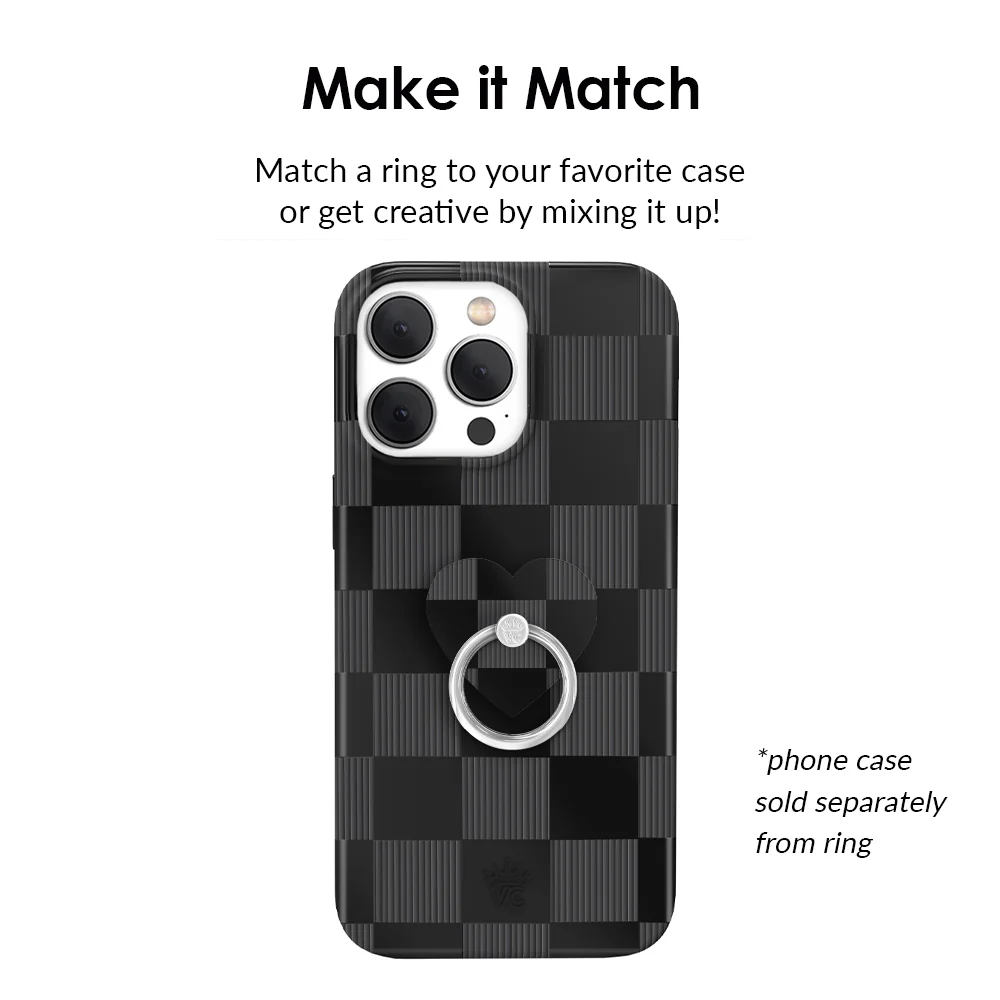 Noir Vibe Checkered Phone Ring - Image 3