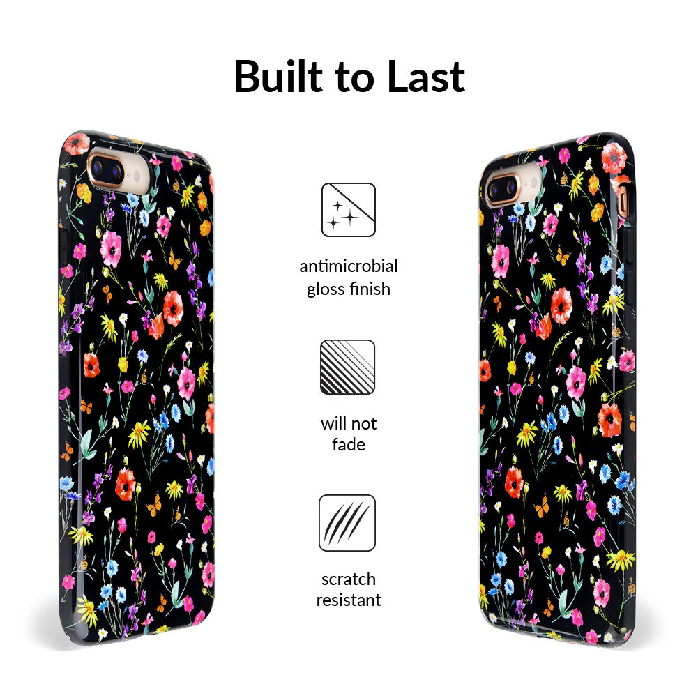 Black Wildflower iPhone Case - Image 11