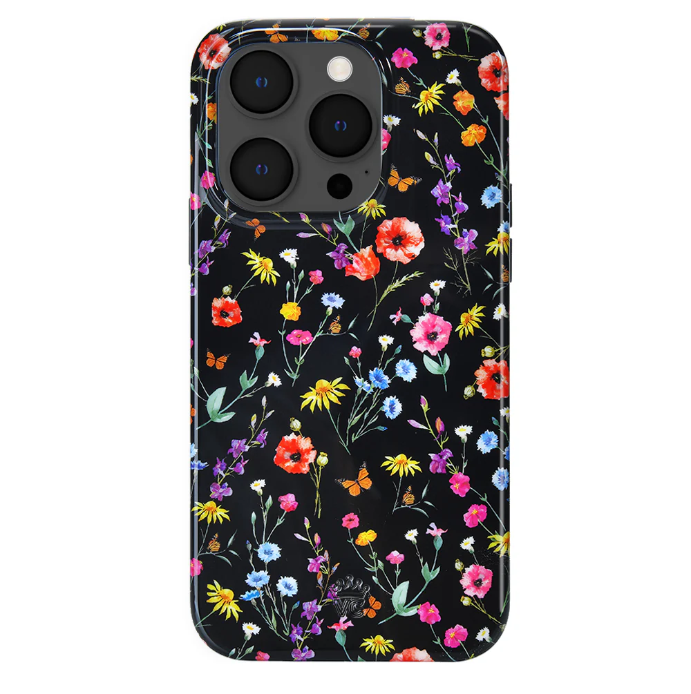 Black Wildflower iPhone Case - Image 110