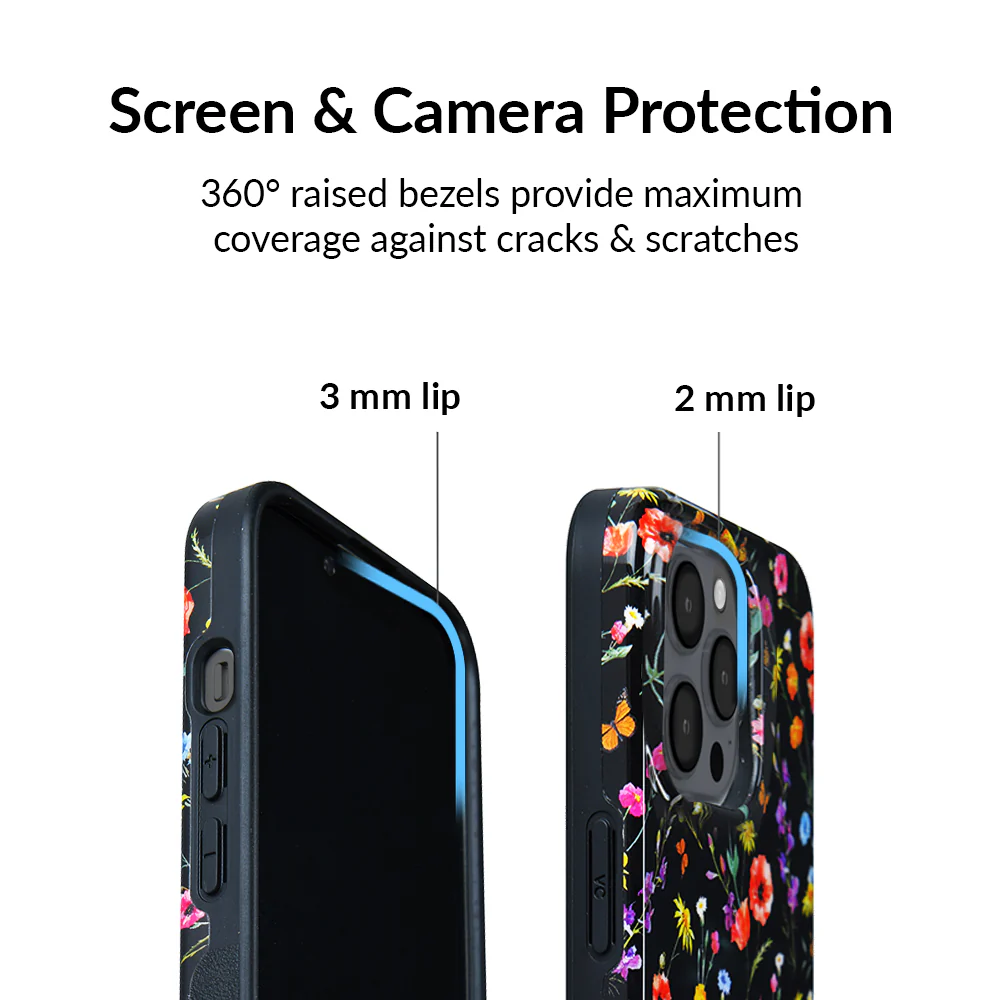 Black Wildflower iPhone Case - Image 112