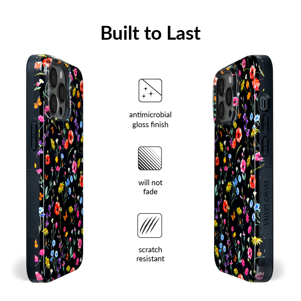 Black Wildflower iPhone Case - Image 114