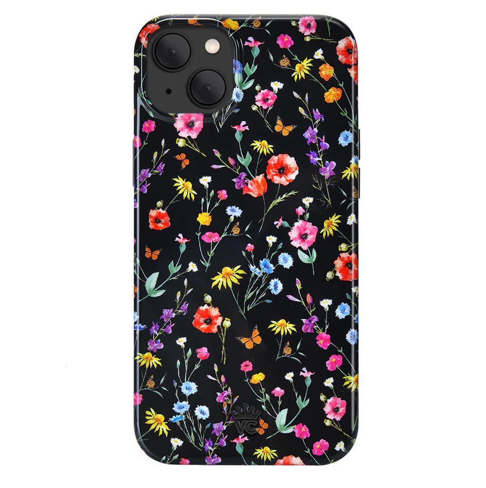 Black Wildflower iPhone Case - Image 128