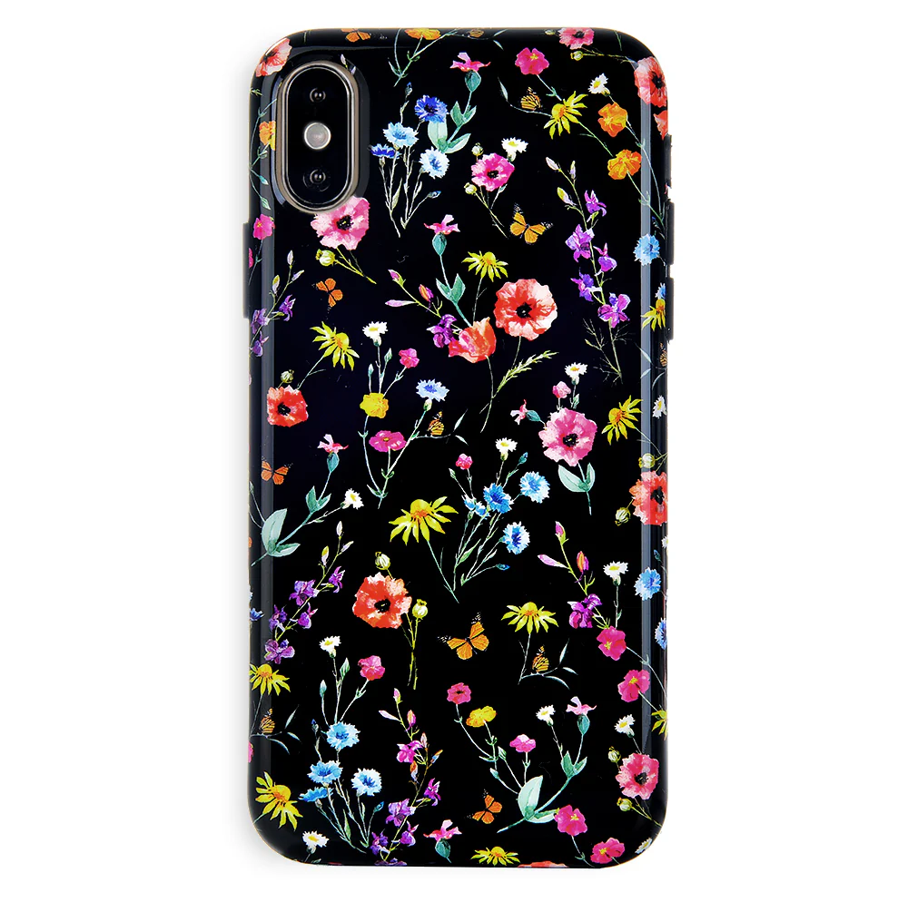 Black Wildflower iPhone Case - Image 13