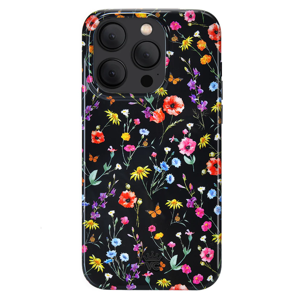 Black Wildflower iPhone Case - Image 134