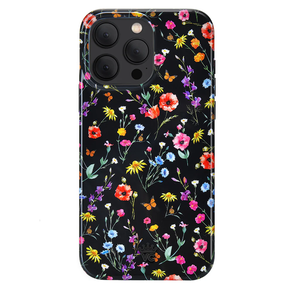 Black Wildflower iPhone Case - Image 140