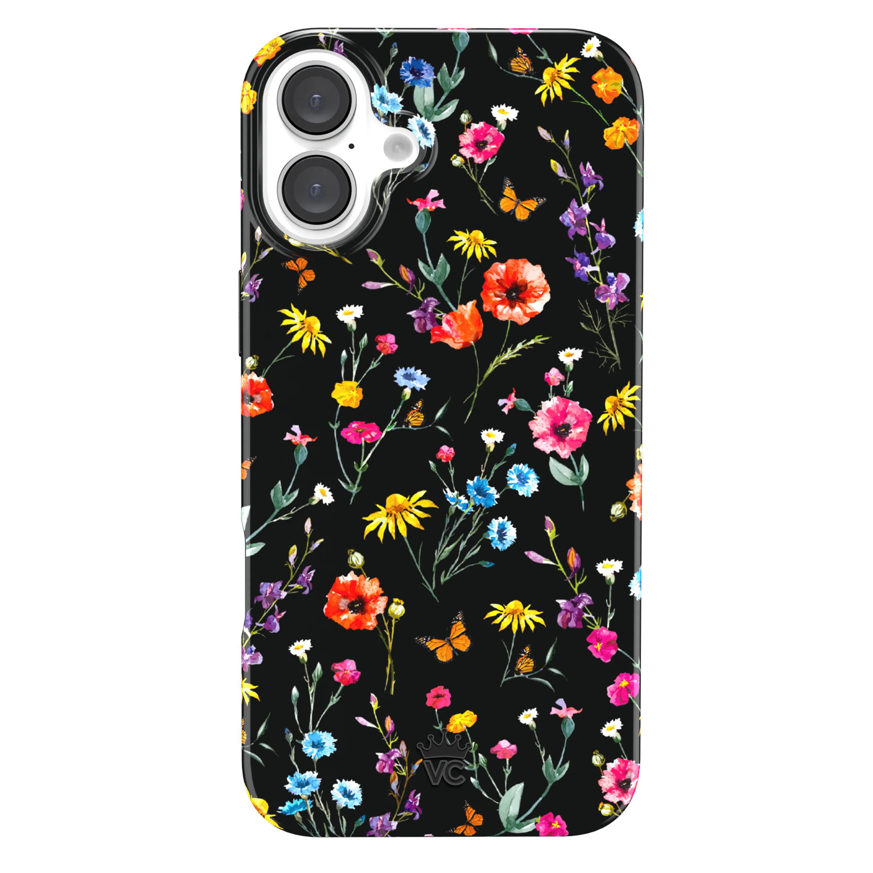 Black Wildflower iPhone Case - Image 146