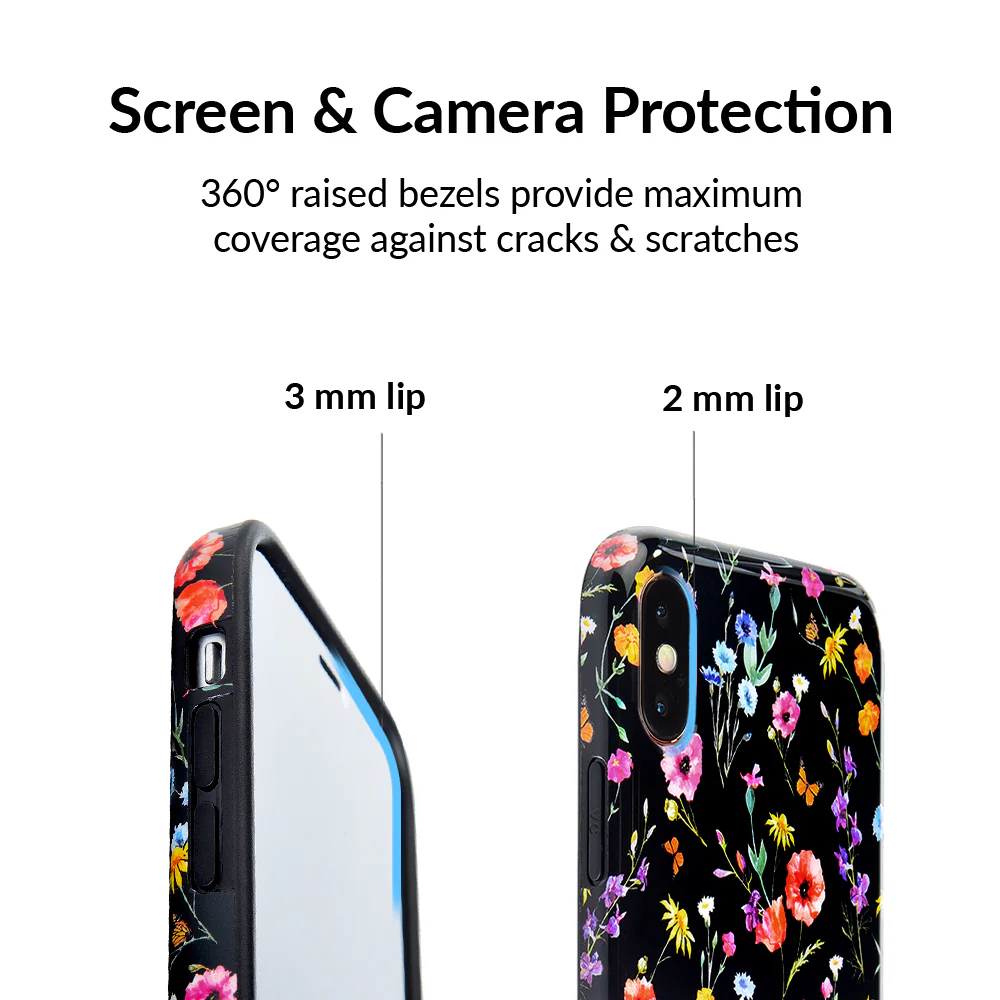 Black Wildflower iPhone Case - Image 15