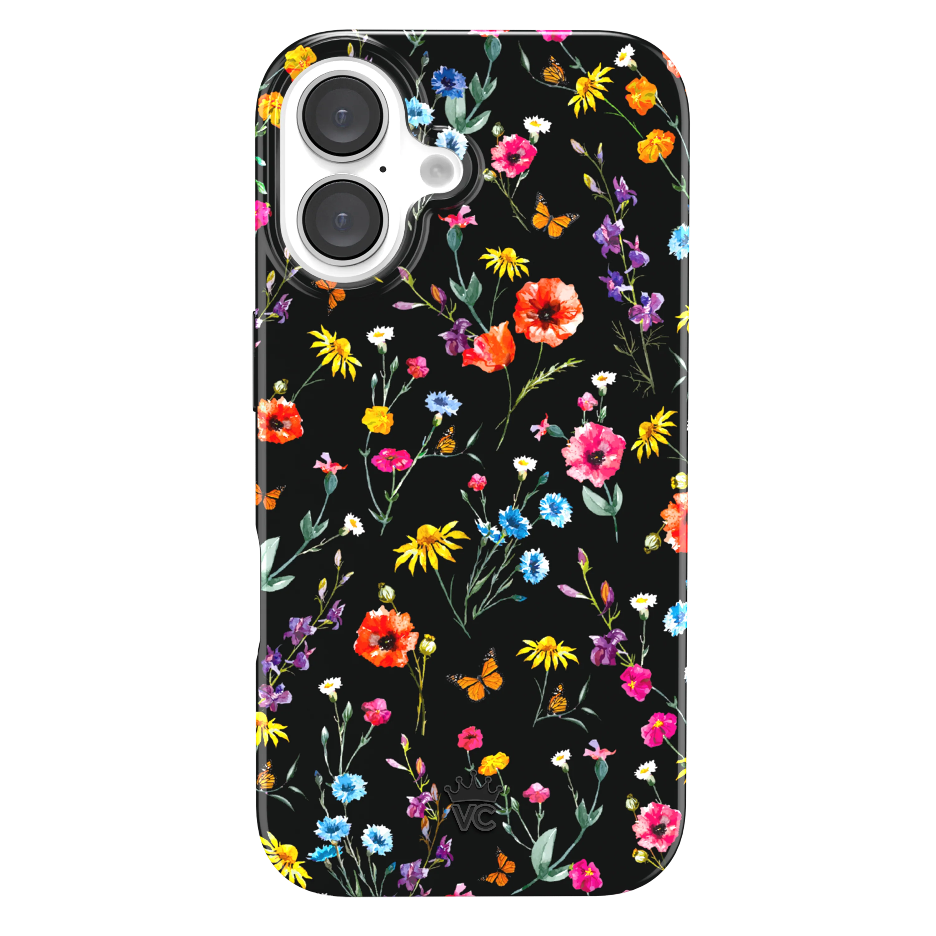 Black Wildflower iPhone Case - Image 152