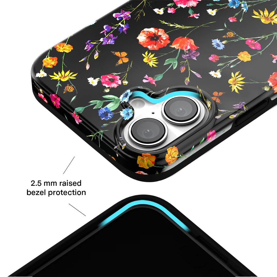Black Wildflower iPhone Case - Image 154