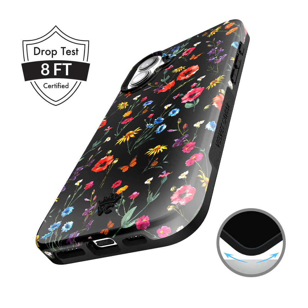 Black Wildflower iPhone Case - Image 156