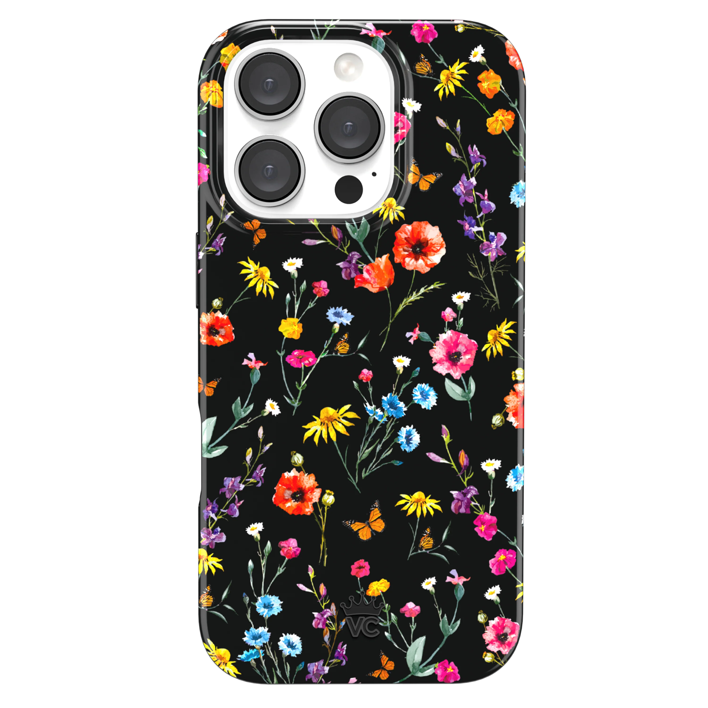Black Wildflower iPhone Case - Image 158