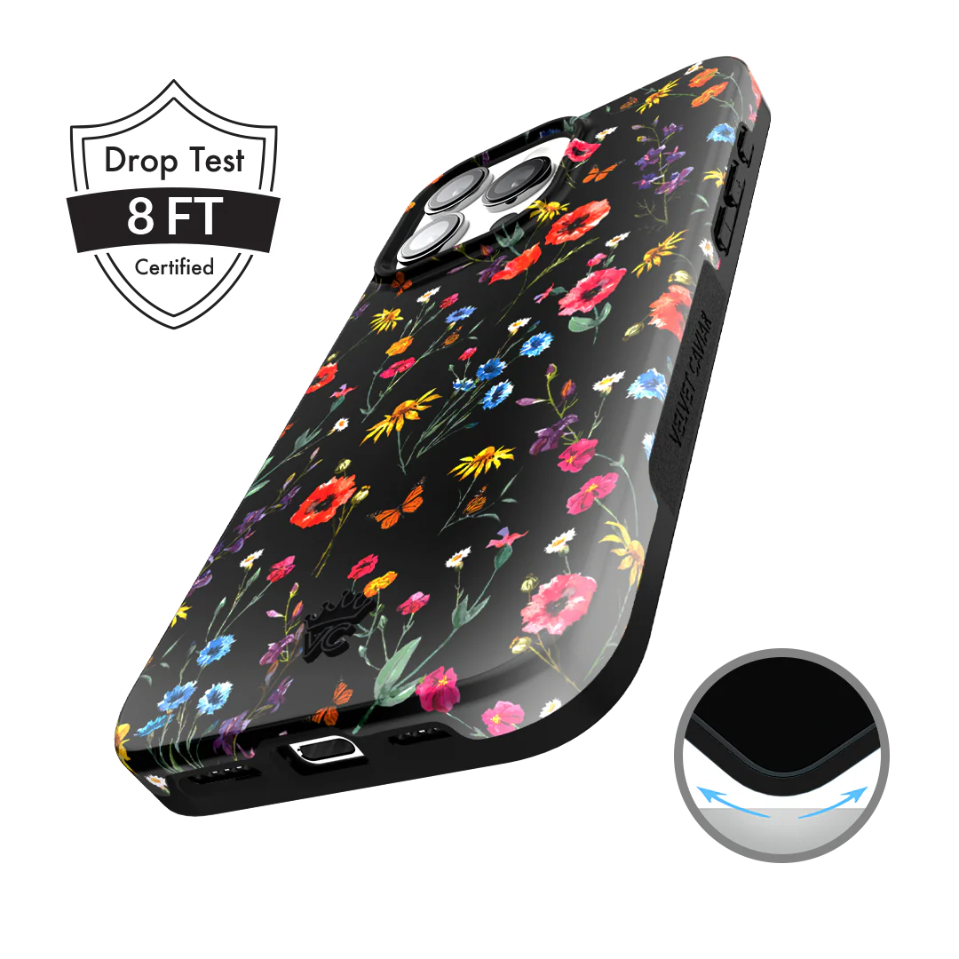 Black Wildflower iPhone Case - Image 162