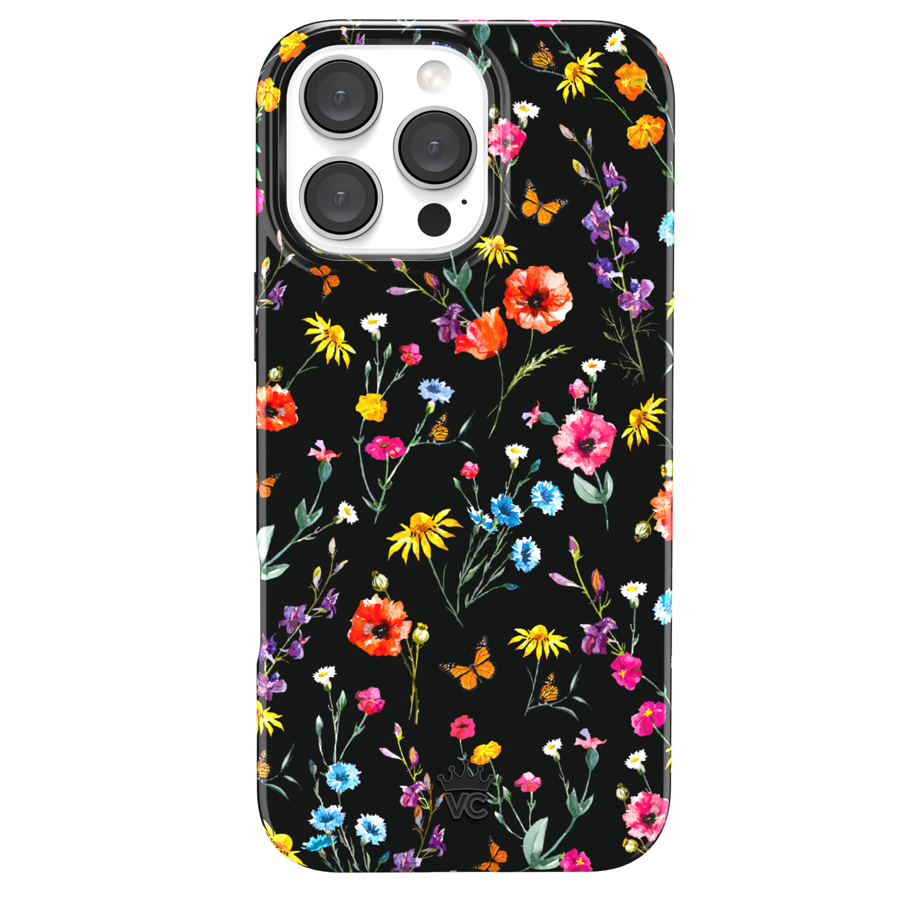 Black Wildflower iPhone Case - Image 164