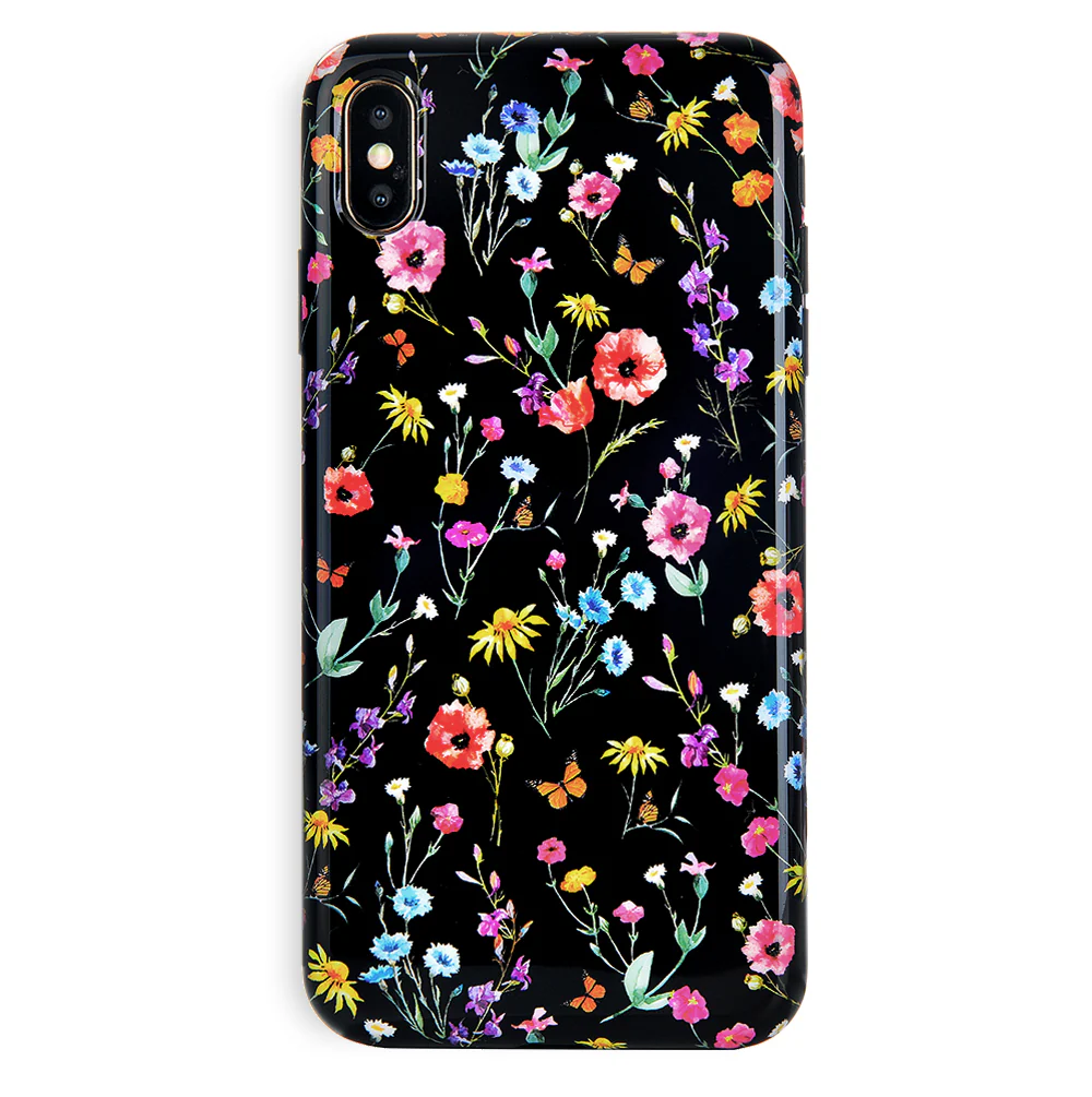 Black Wildflower iPhone Case - Image 19