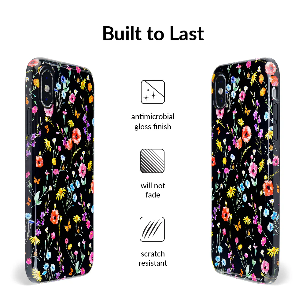 Black Wildflower iPhone Case - Image 23
