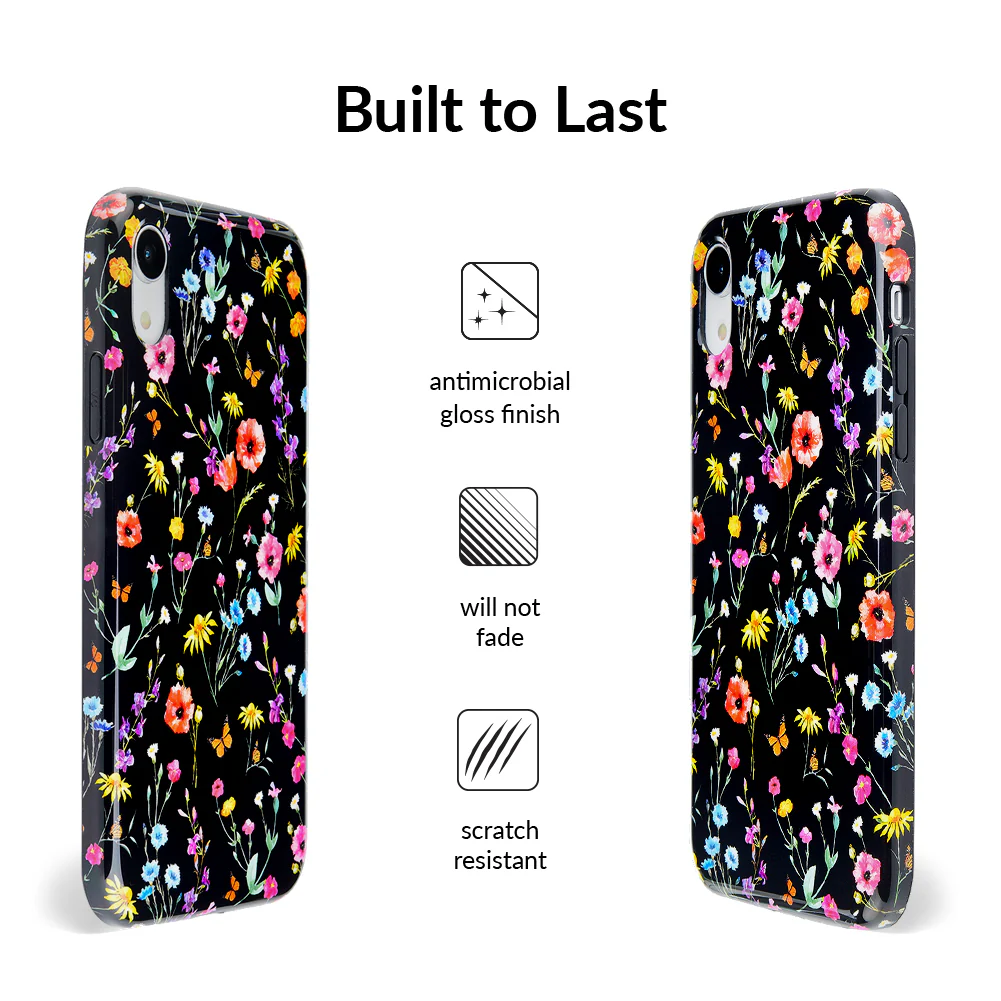 Black Wildflower iPhone Case - Image 29