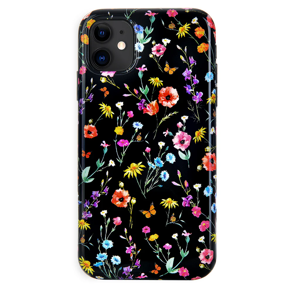 Black Wildflower iPhone Case - Image 31