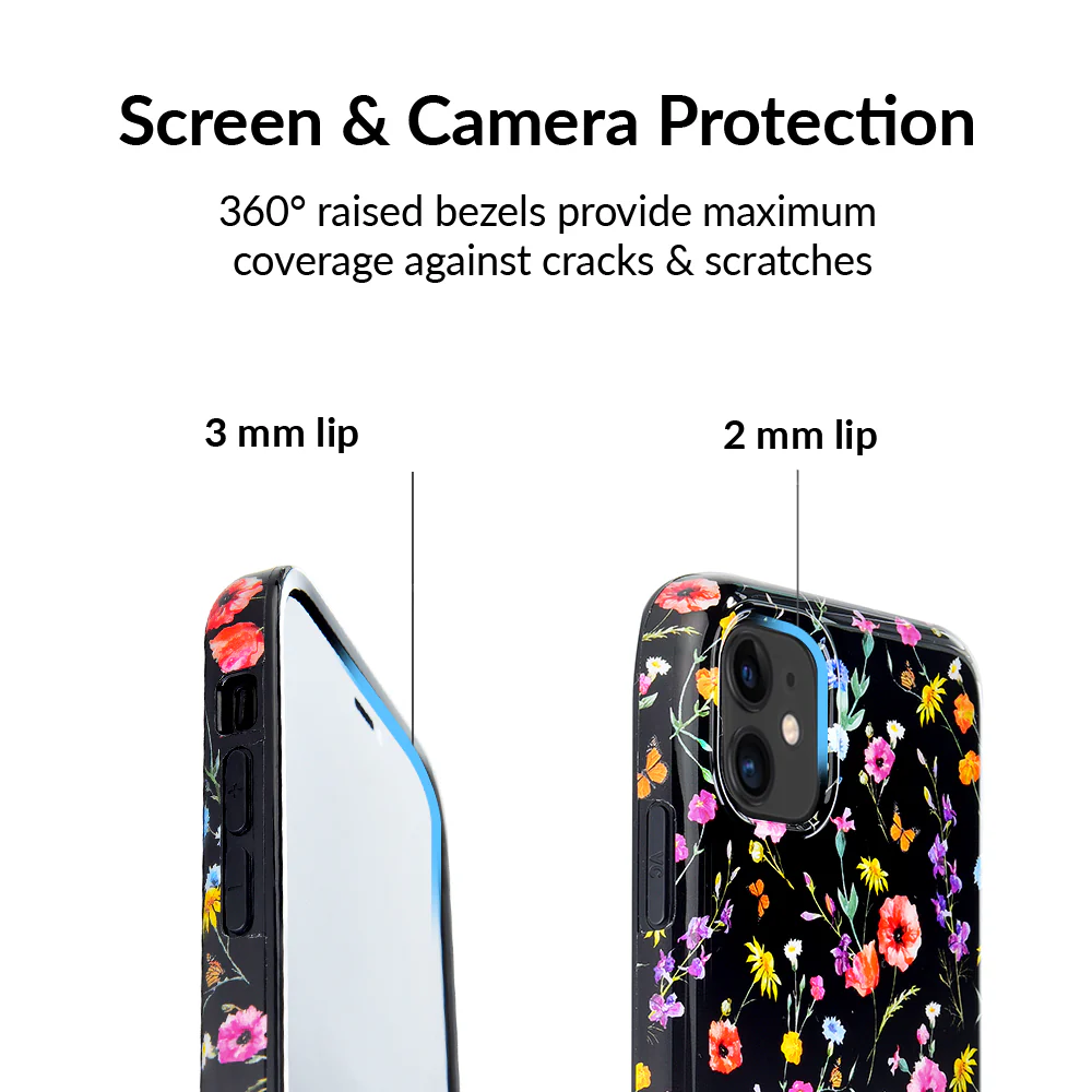 Black Wildflower iPhone Case - Image 33