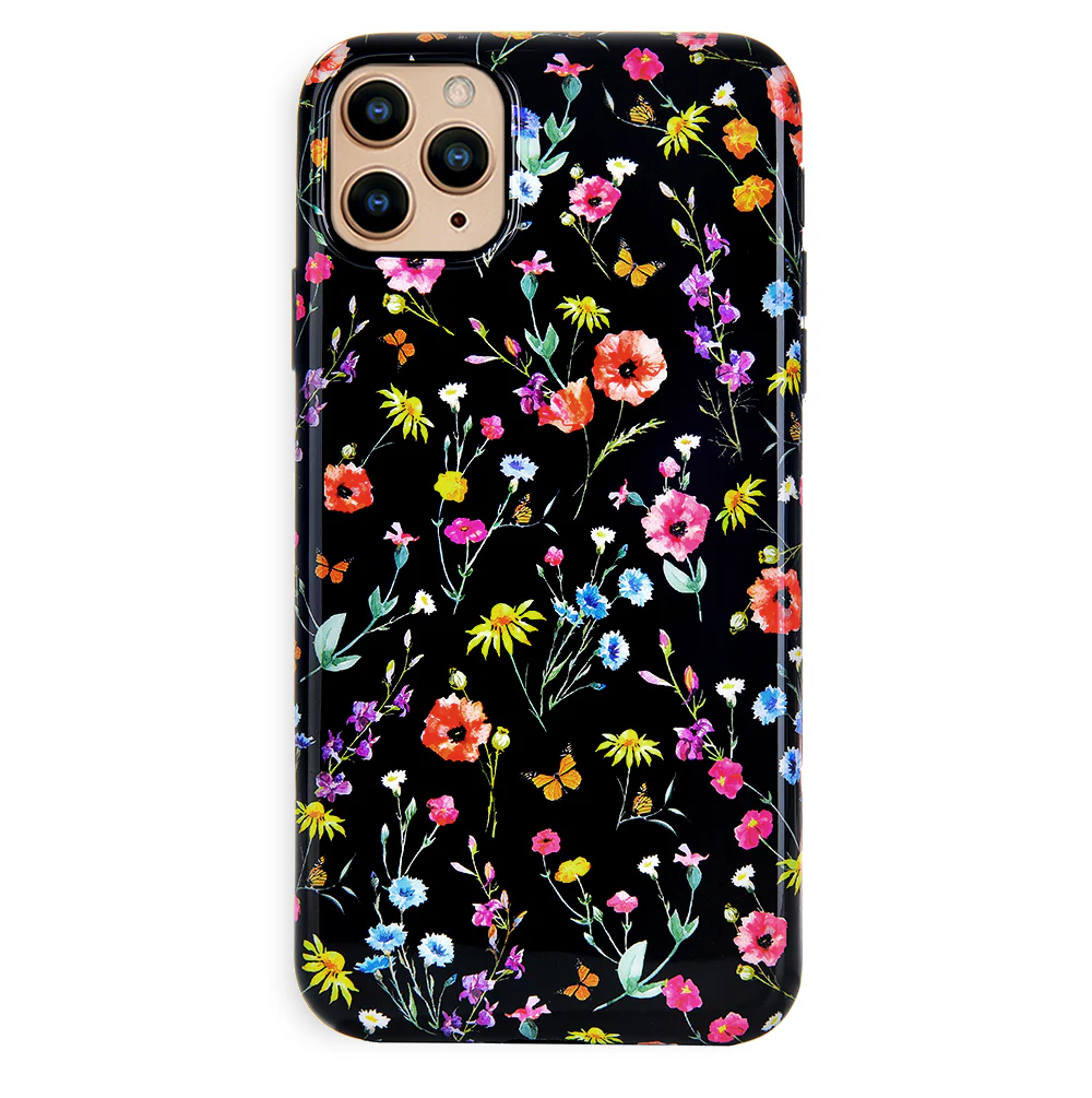 Black Wildflower iPhone Case - Image 43
