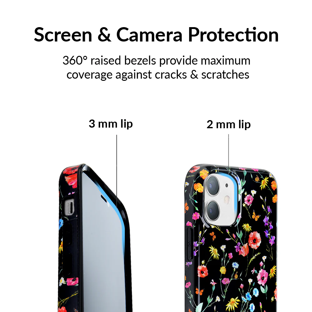 Black Wildflower iPhone Case - Image 51
