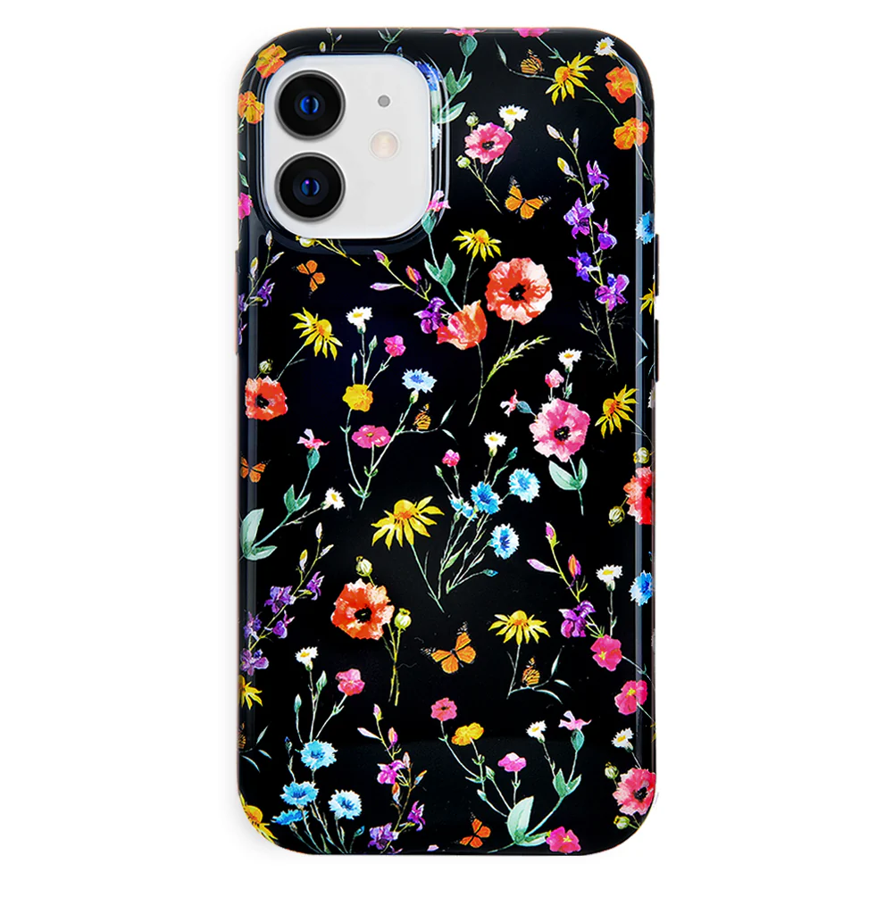 Black Wildflower iPhone Case - Image 55