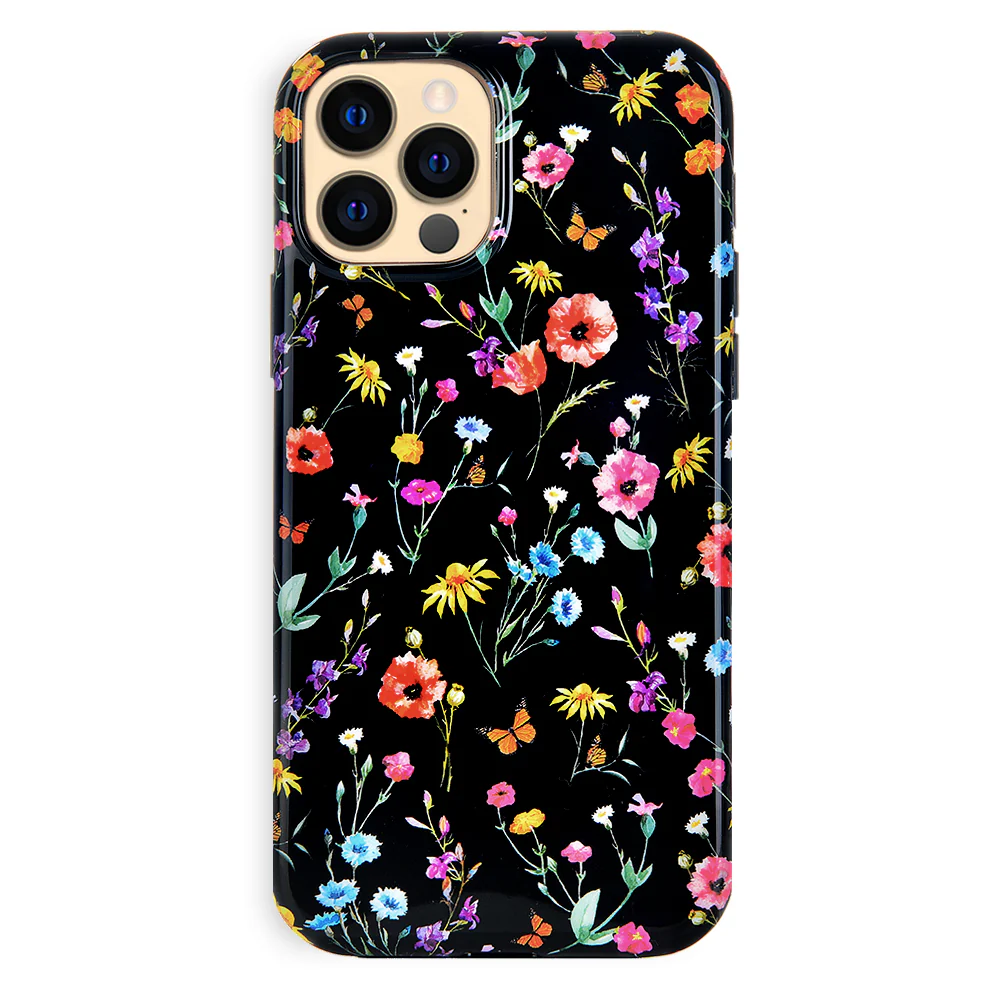 Black Wildflower iPhone Case - Image 61