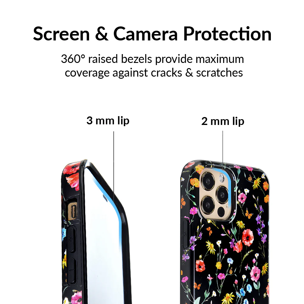 Black Wildflower iPhone Case - Image 63