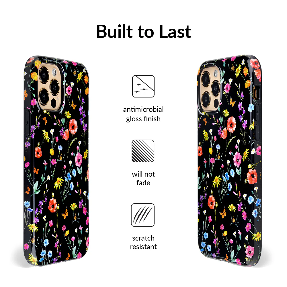 Black Wildflower iPhone Case - Image 71