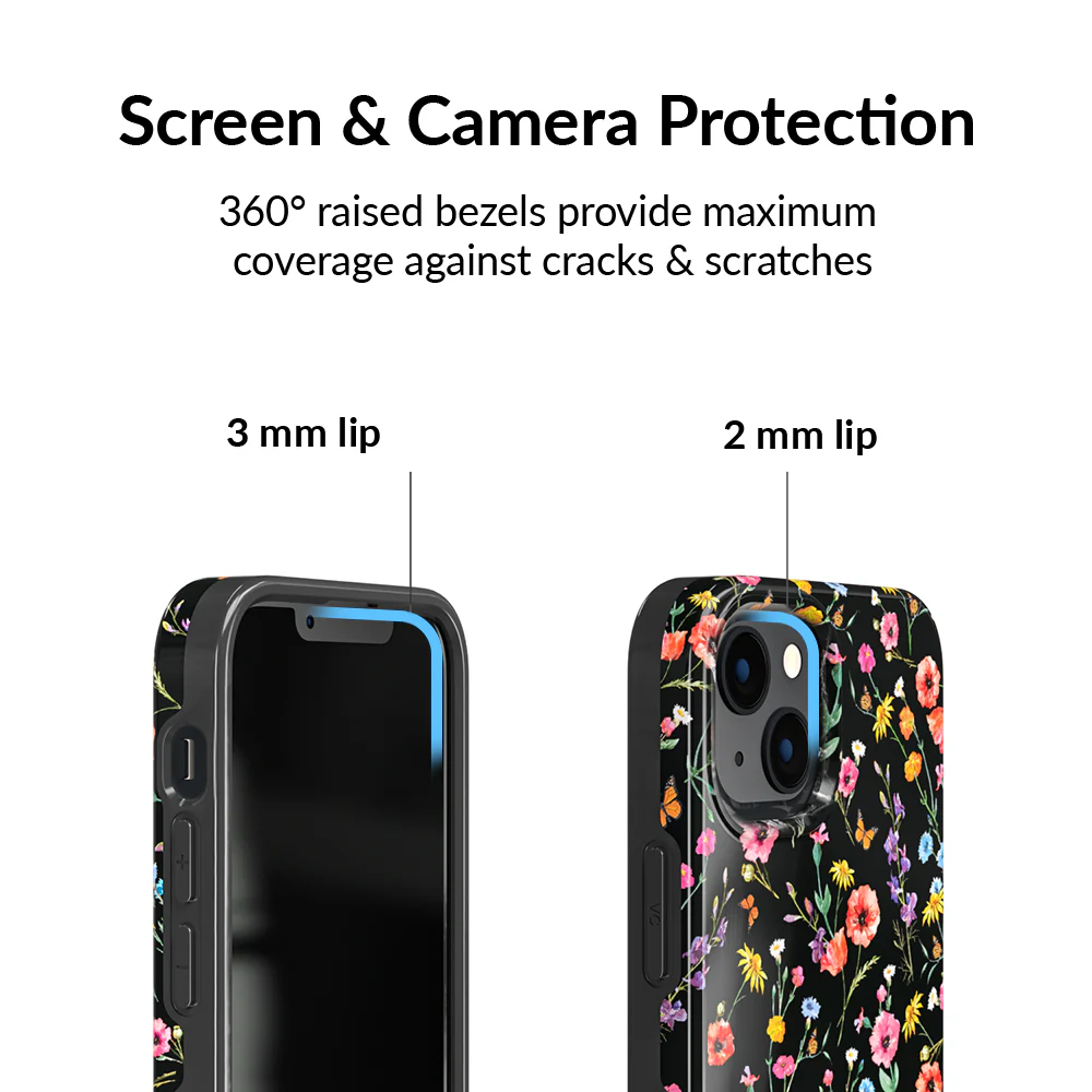 Black Wildflower iPhone Case - Image 75