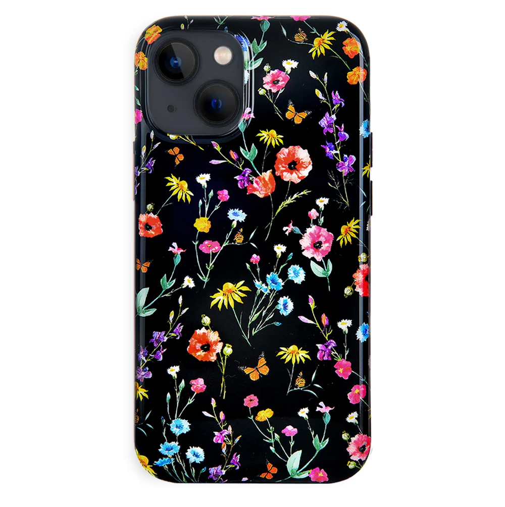 Black Wildflower iPhone Case - Image 79