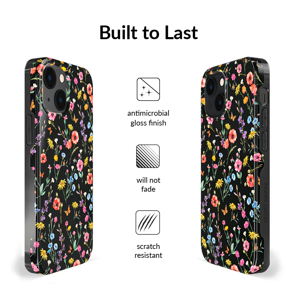 Black Wildflower iPhone Case - Image 83